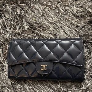 Authentic Chanel classic long flag wallet
